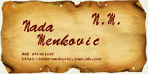 Nada Menković vizit kartica